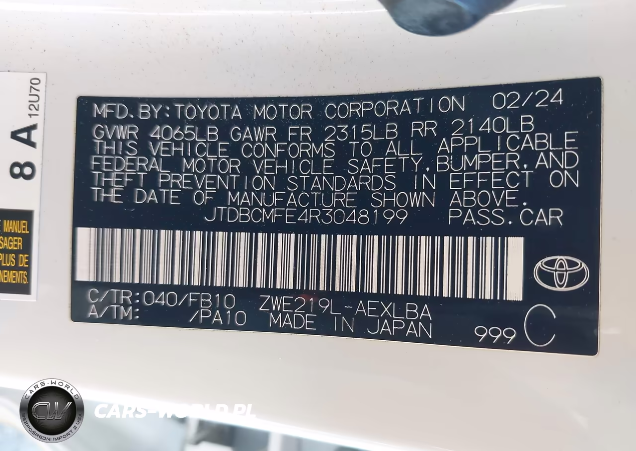 2024 Toyota Corolla Hybrid Le VIN:JTDBCMFE4R3048199 - 9