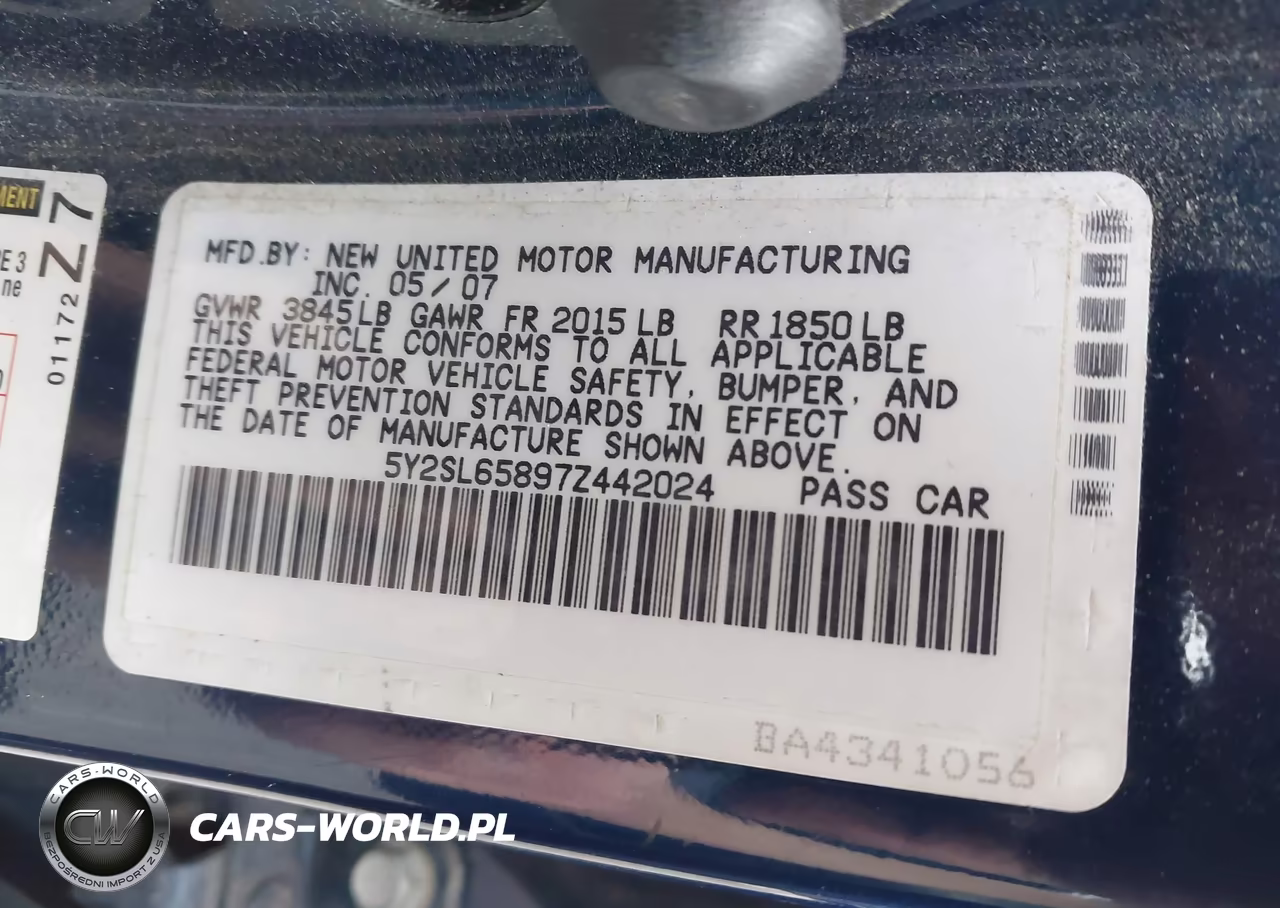 2007 Pontiac Vibe VIN:5Y2SL65897Z442024 - 9