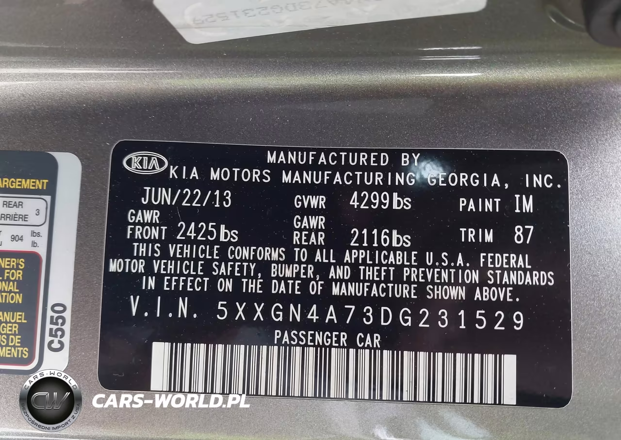 2013 Kia Optima Ex VIN:5XXGN4A73DG231529 - 9