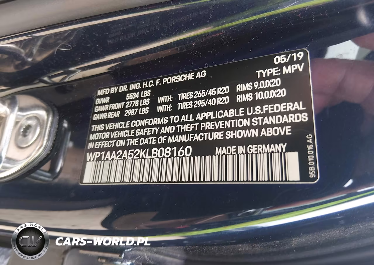 2019 Porsche Macan VIN:WP1AA2A52KLB08160 - 9