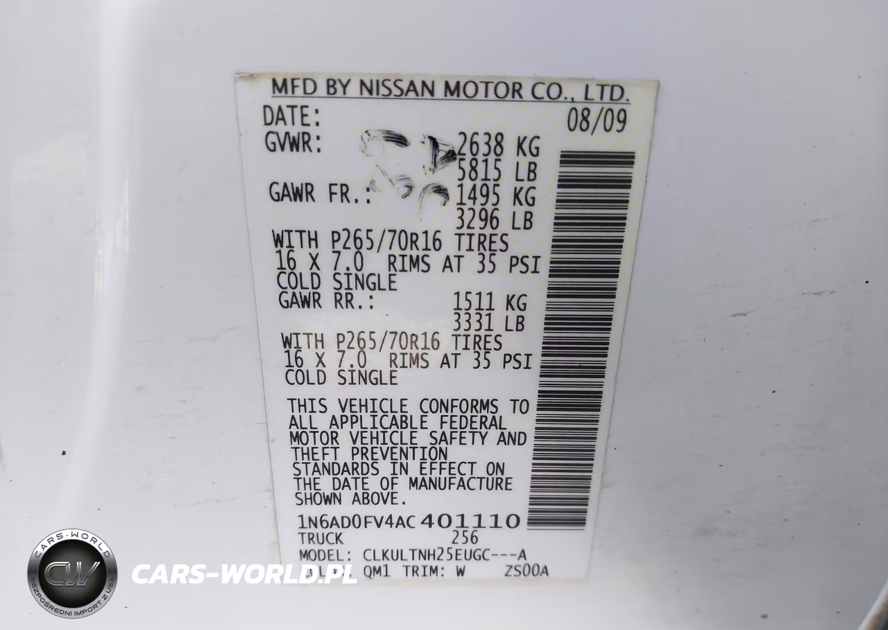 2010 Nissan Frontier Se VIN:1N6AD0FV4AC401110 - 9