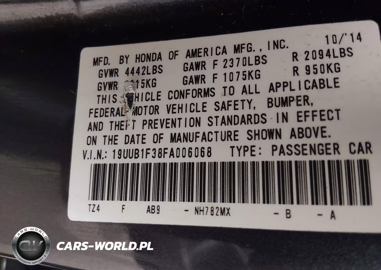 2015 Acura Tlx VIN:19UUB1F38FA006068 - 9