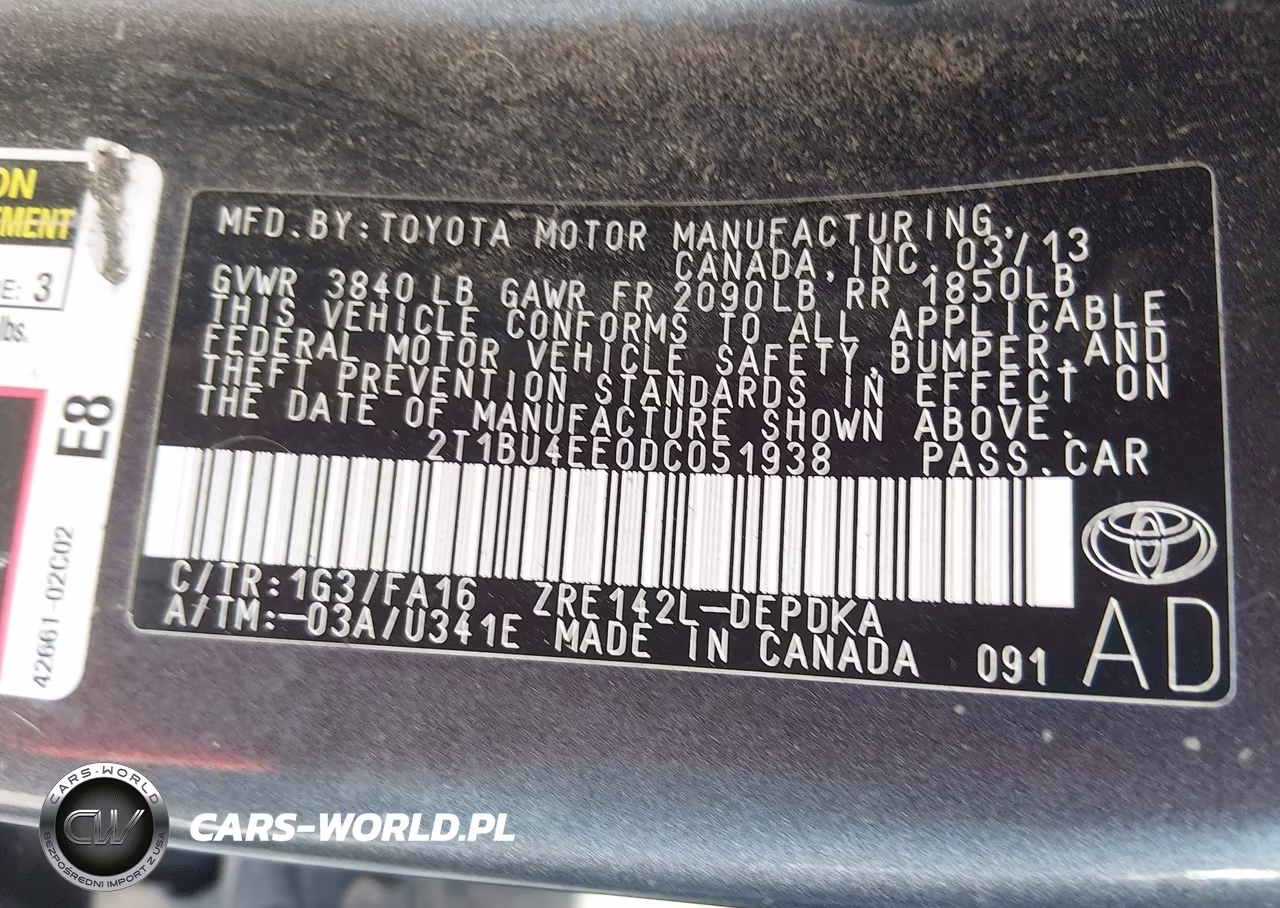 2013 Toyota Corolla L VIN:2T1BU4EE0DC051938 - 9