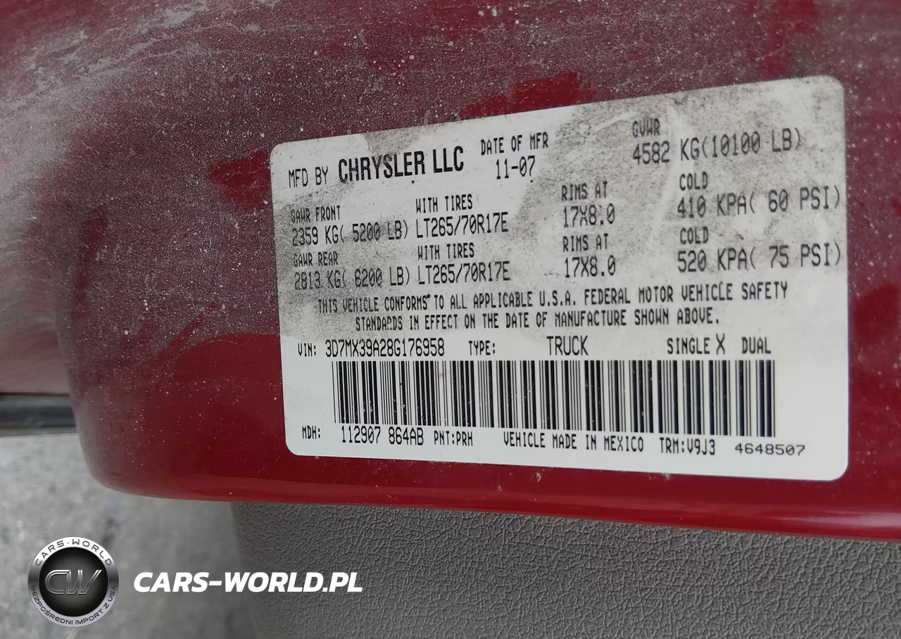 2008 Dodge Ram 3500 Sxt-Slt VIN:3D7MX39A28G176958 - 8