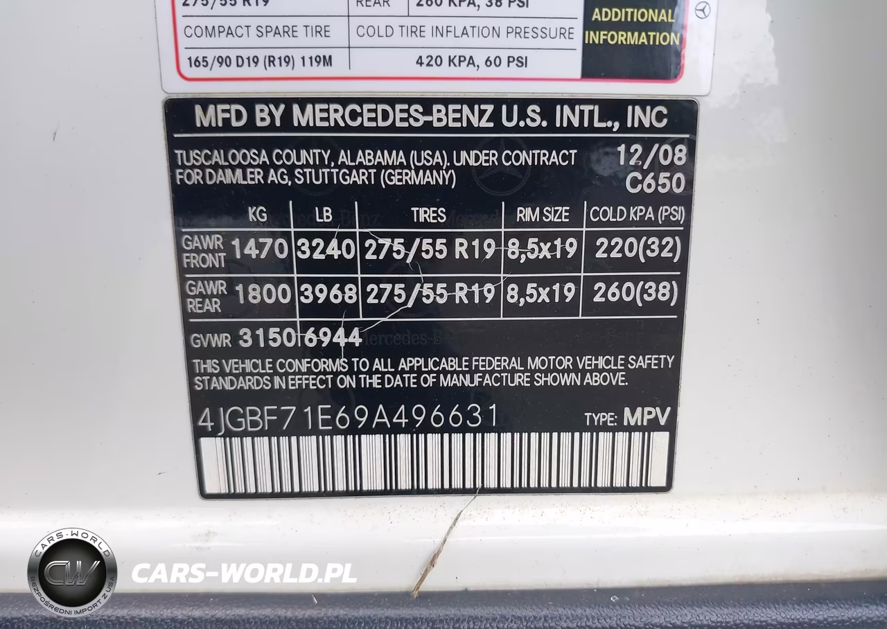 2009 Mercedes-Benz Gl-Class 4.6L VIN:4JGBF71E69A496631 - 9