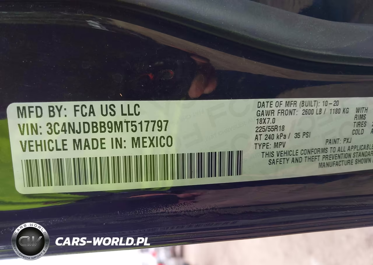 2021 Jeep Compass Altitude 4X4 VIN:3C4NJDBB9MT517797 - 9