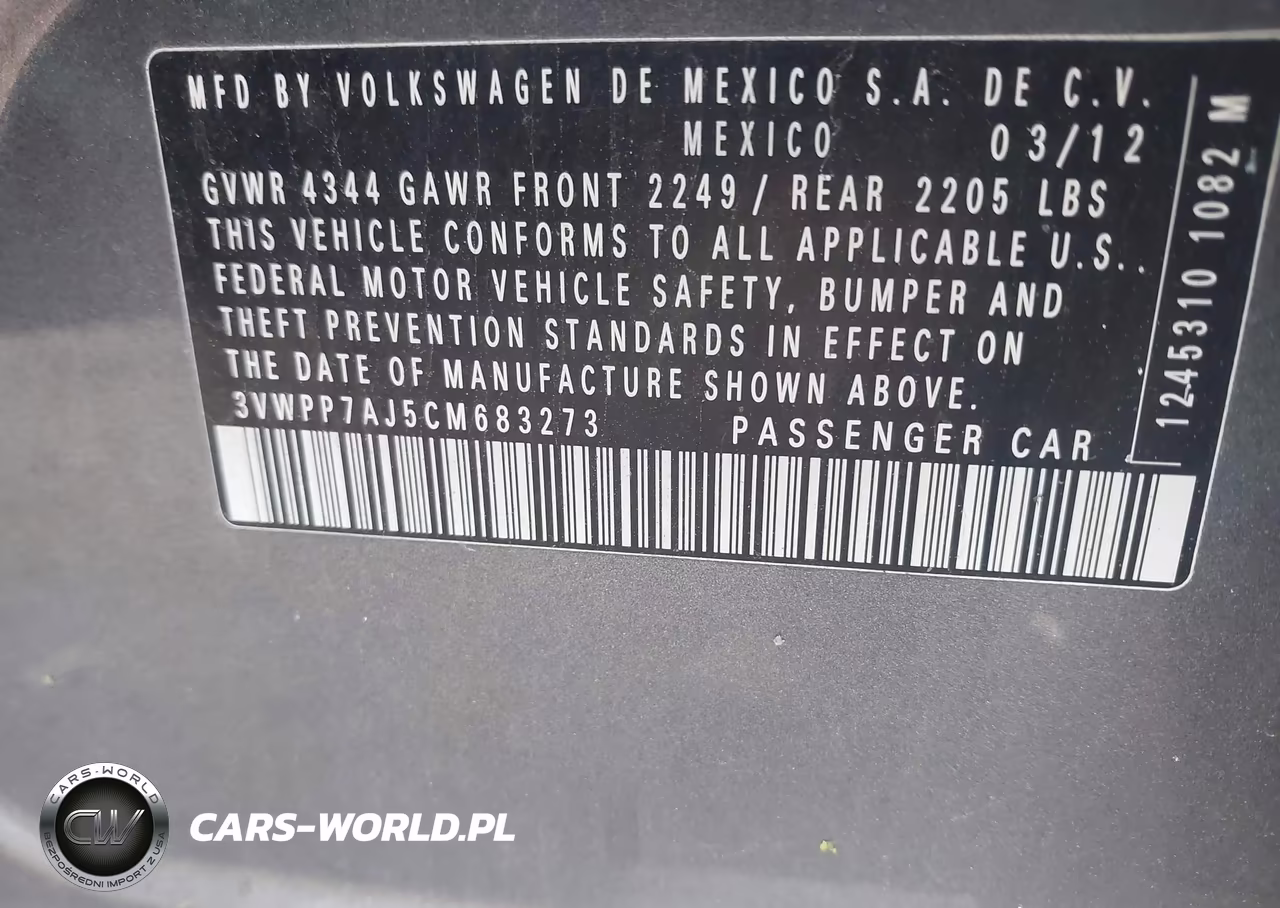 2012 Volkswagen Jetta Sportwagen 2.5L Se VIN:3VWPP7AJ5CM683273 - 9