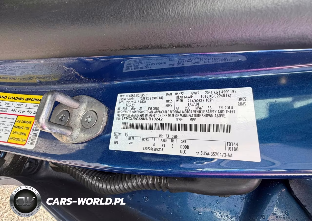 2022 Ford Escape Se VIN:1FMCU9G68NUB10242 - 9