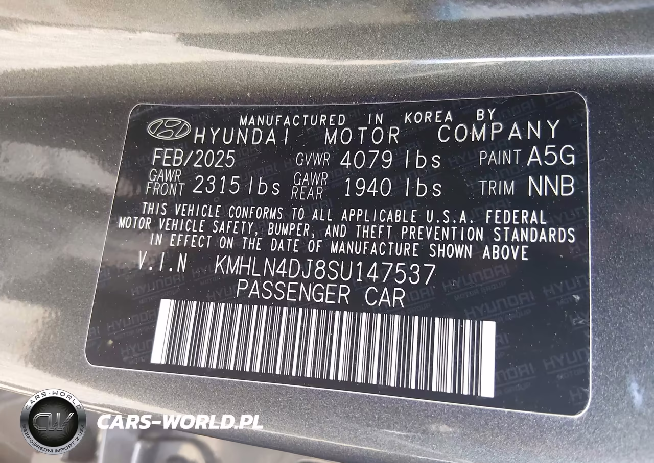 2025 Hyundai Elantra Hybrid Limited VIN:KMHLN4DJ8SU147537 - 9