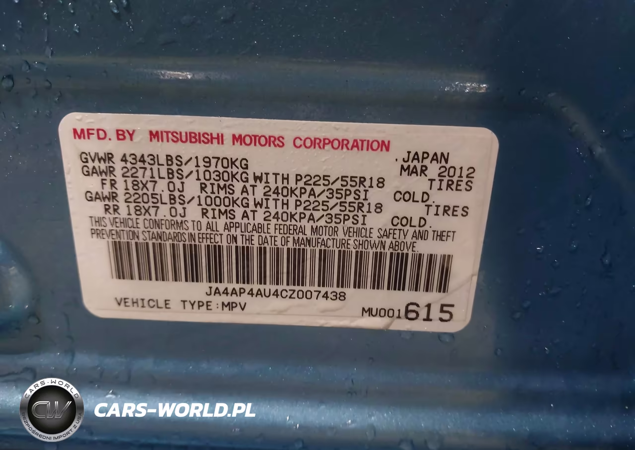 2012 Mitsubishi Outlander Sport Se VIN:JA4AP4AU4CZ007438 - 9