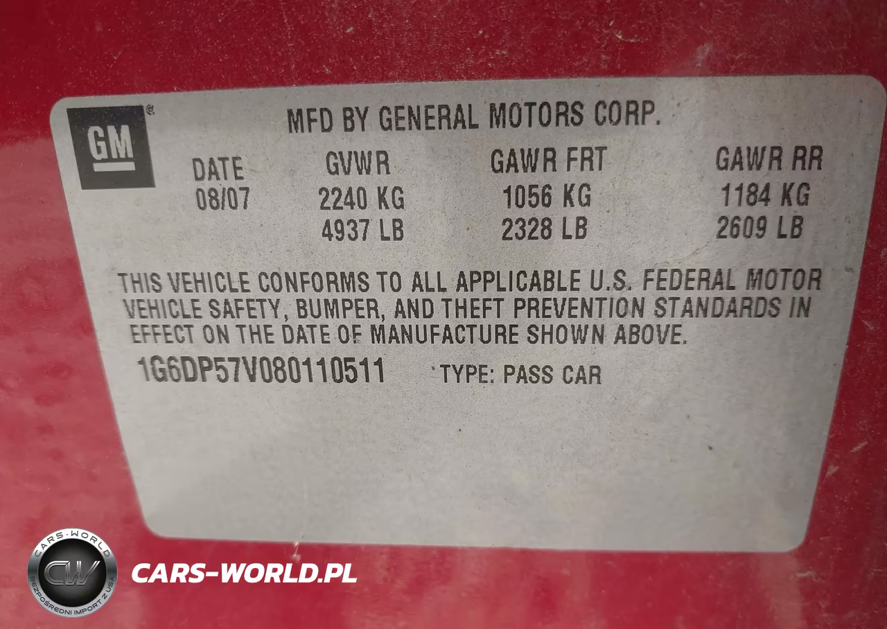 2008 Cadillac Cts Standard VIN:1G6DP57V080110511 - 9