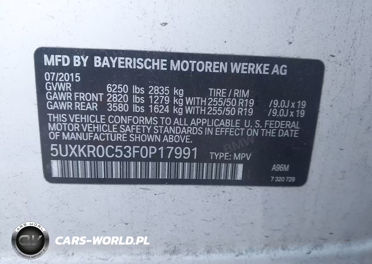 2015 BMW X5 xDrive35I VIN:5UXKR0C53F0P17991 - 9