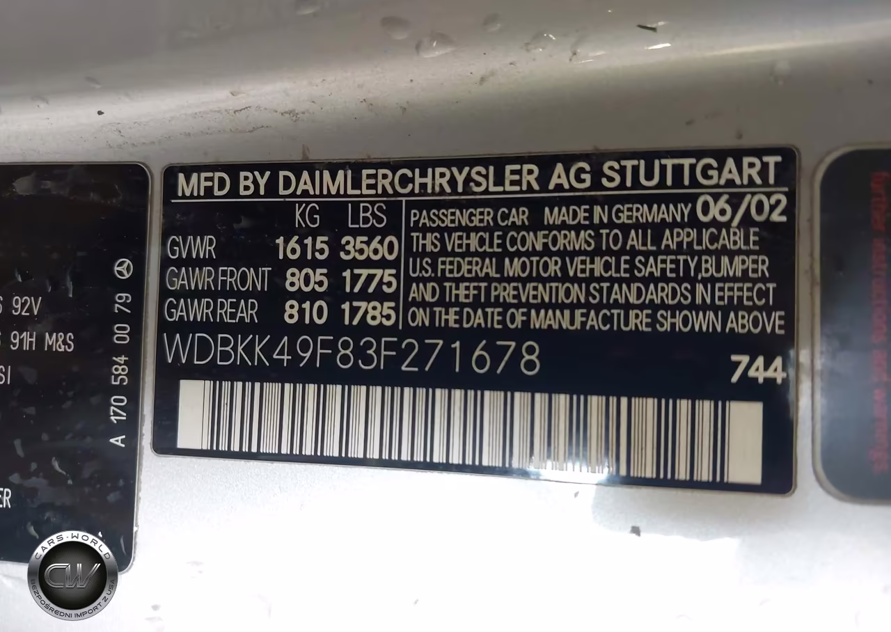 2003 Mercedes-Benz Slk 230 Kompressor VIN:WDBKK49F83F271678 - 9