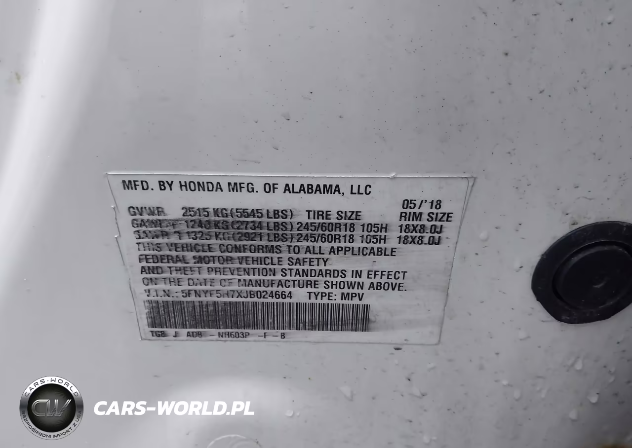 2018 Honda Pilot Ex-L VIN:5FNYF5H7XJB024664 - 9
