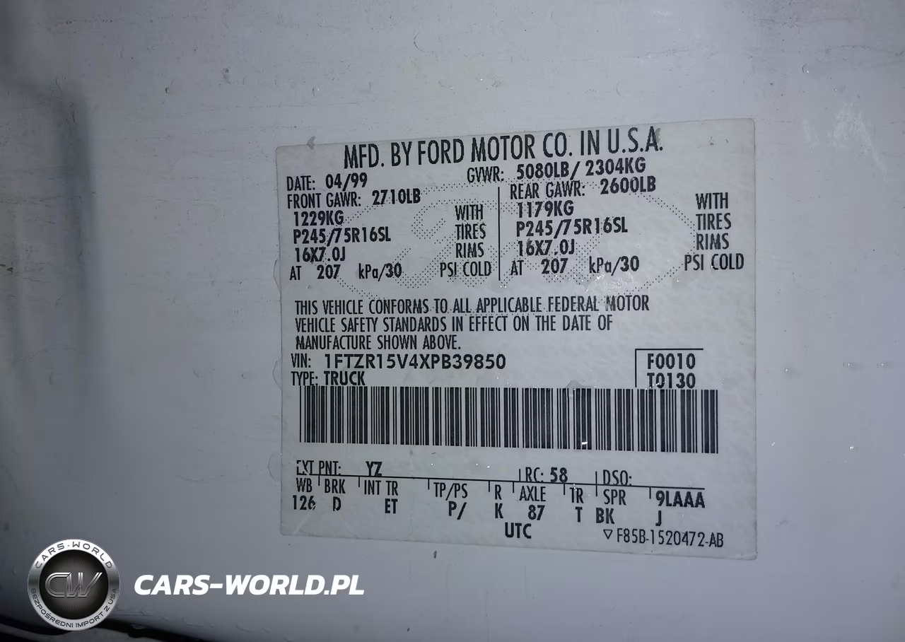 1999 Ford Ranger Xl-Xlt VIN:1FTZR15V4XPB39850 - 9