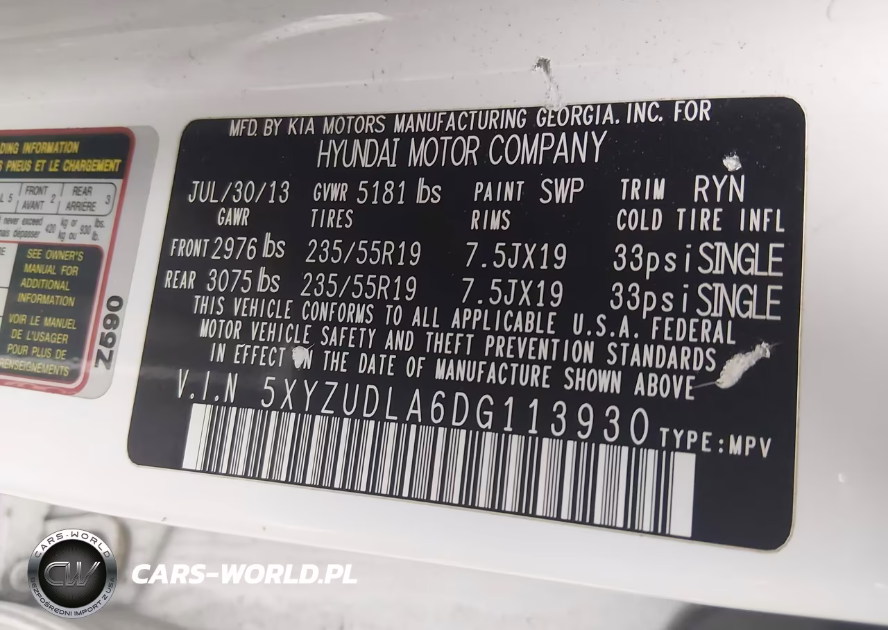 2013 Hyundai Santa Fe Sport 2.0T VIN:5XYZUDLA6DG113930 - 9