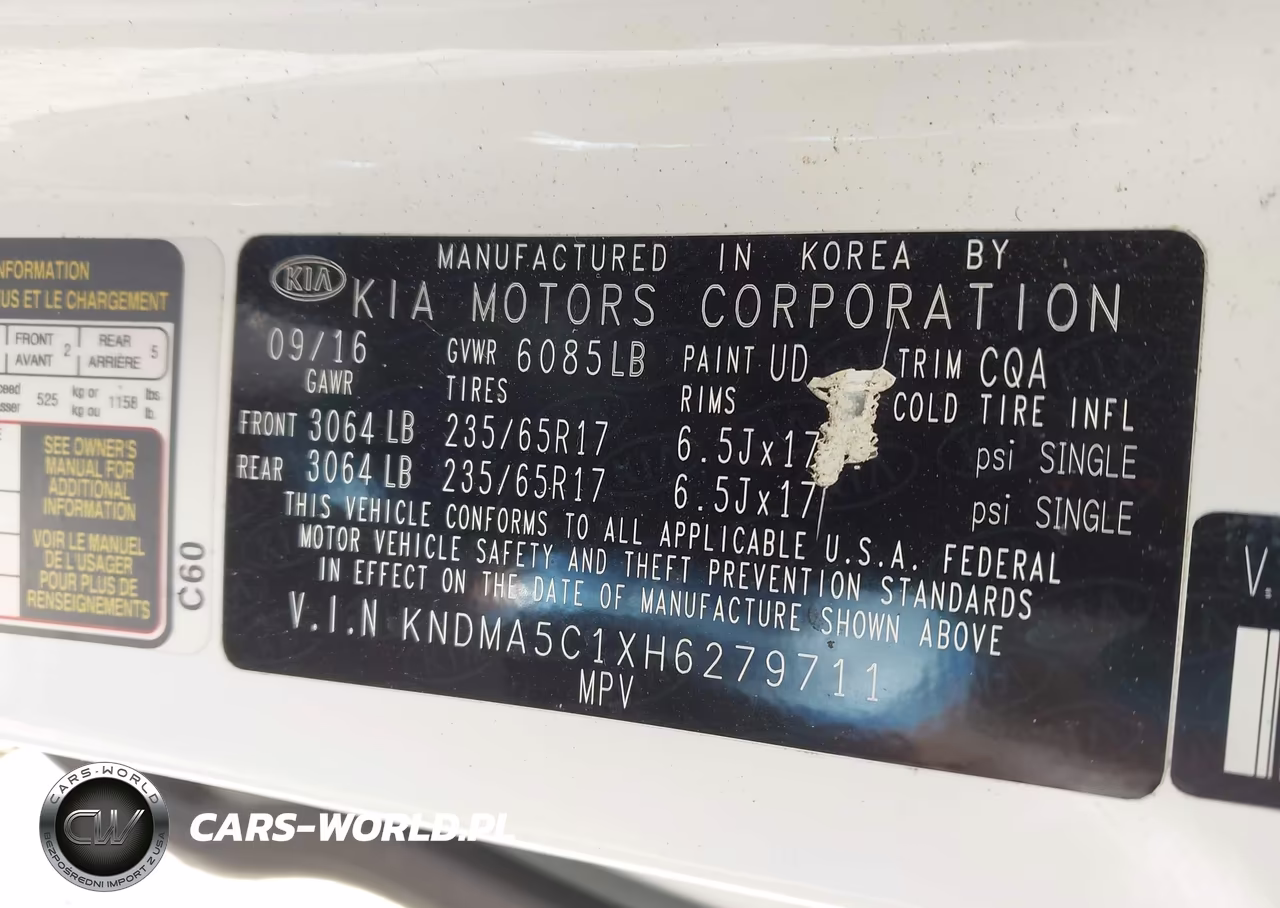 2017 Kia Sedona L VIN:KNDMA5C1XH6279711 - 9