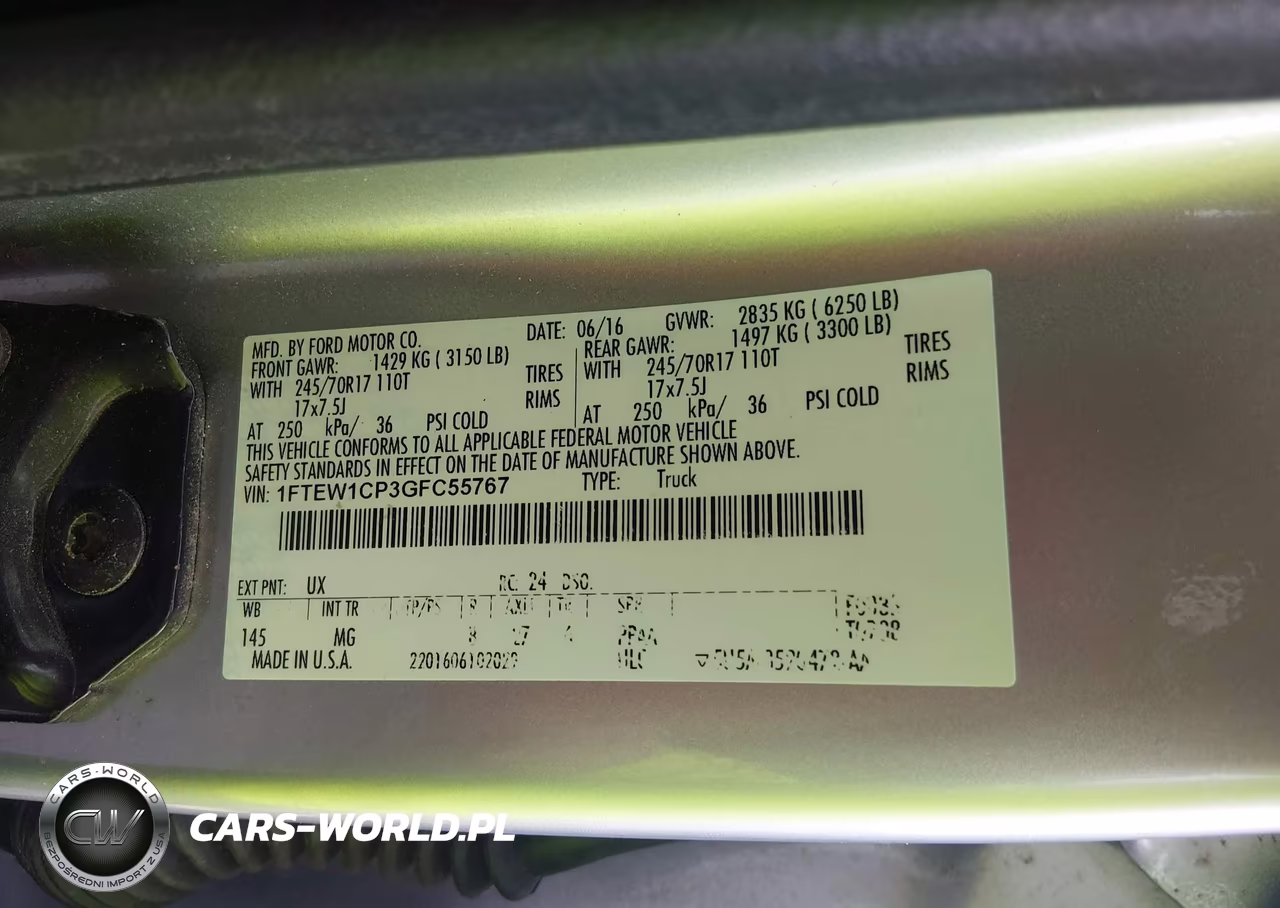 2016 Ford F-150 Xlt VIN:1FTEW1CP3GFC55767 - 9