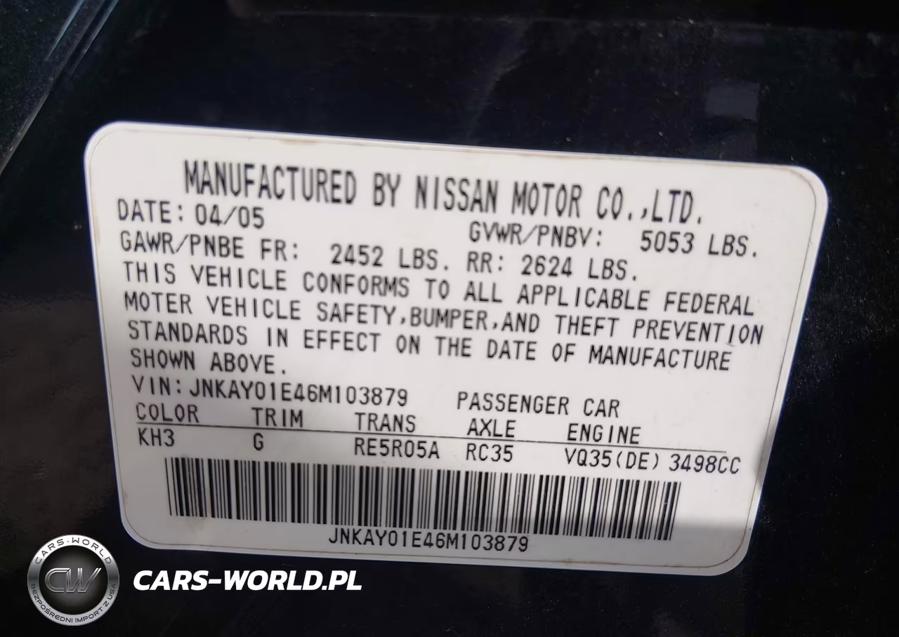 2006 Infiniti M35 Sport VIN:JNKAY01E46M103879 - 9