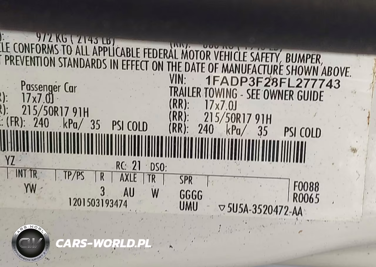 2015 Ford Focus Se VIN:1FADP3F28FL277743 - 9