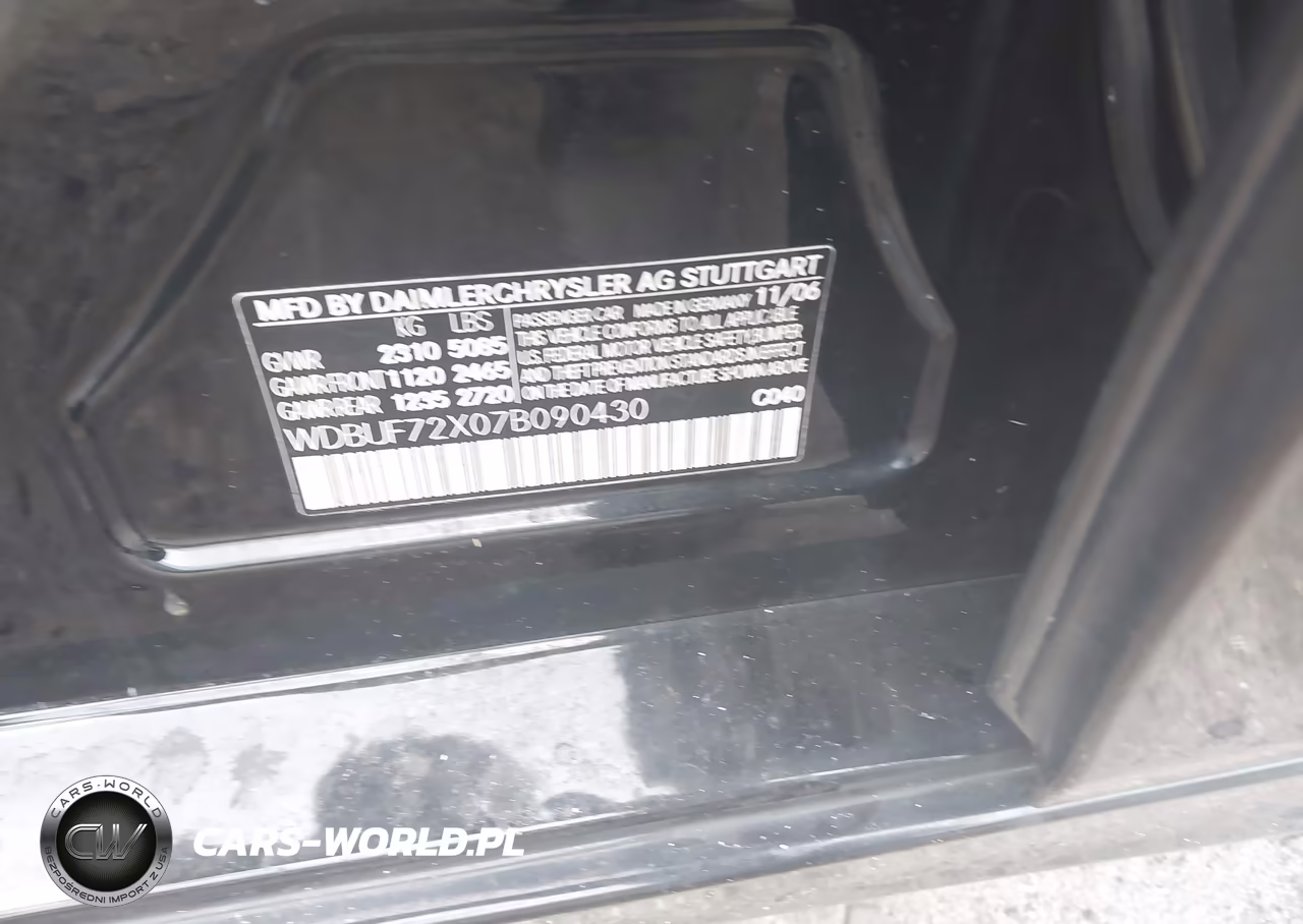 2007 Mercedes-Benz E 550 VIN:WDBUF72X07B090430 - 9