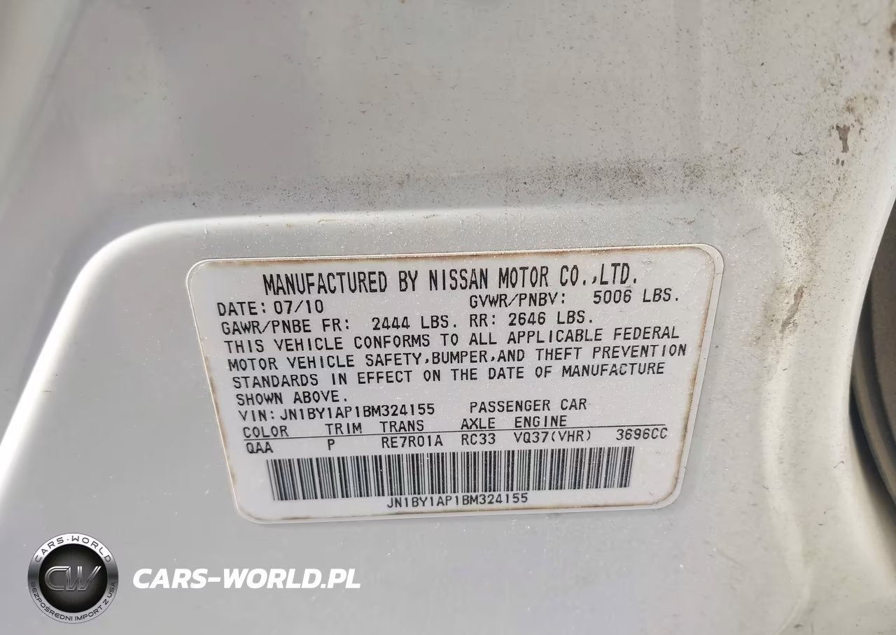 2011 Infiniti M37 VIN:JN1BY1AP1BM324155 - 9