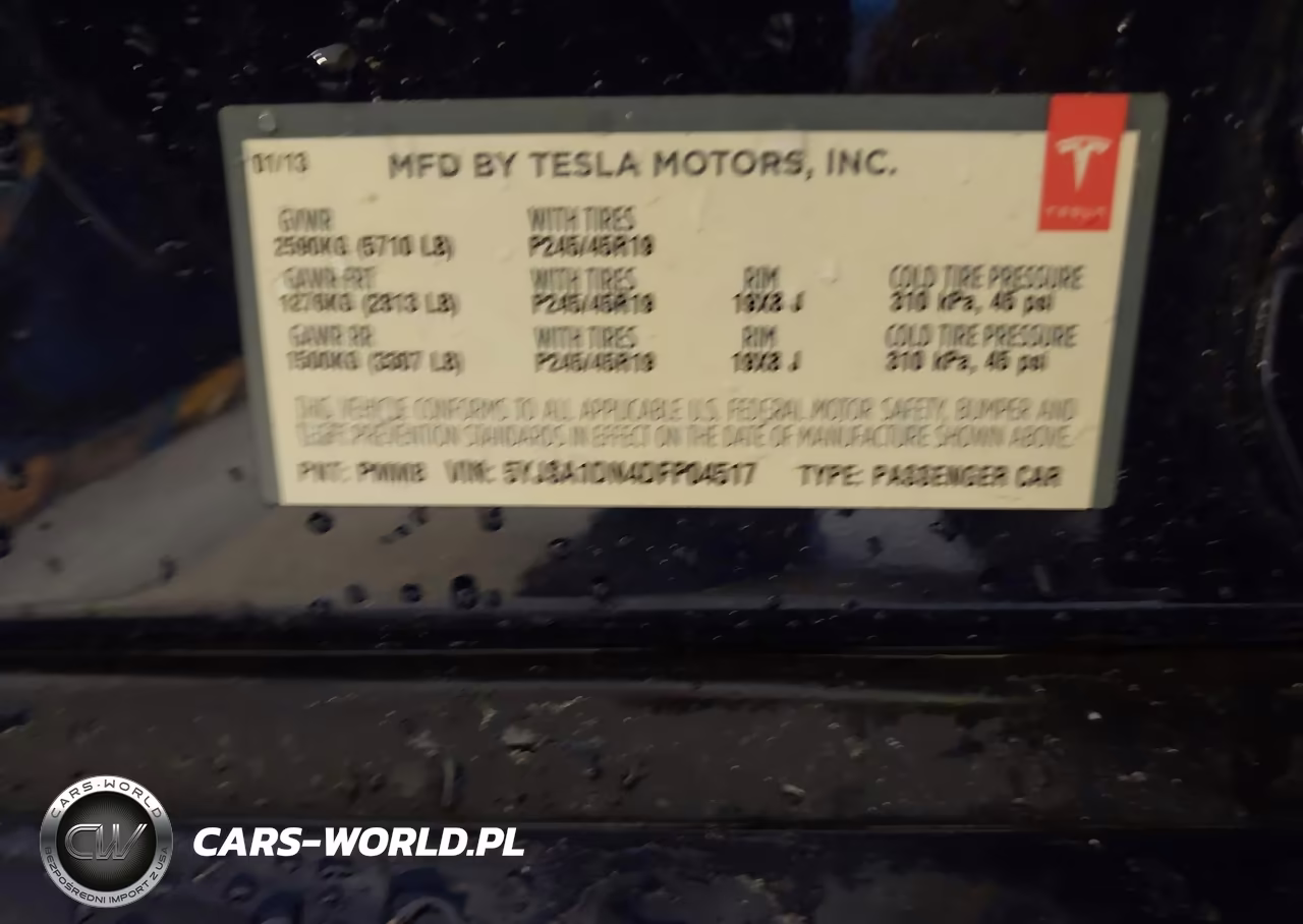 2013 Tesla Model S VIN:5YJSA1DN4DFP04517 - 9