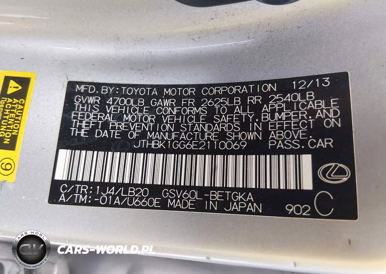 2014 Lexus Es 350 VIN:JTHBK1GG6E2110069 - 9
