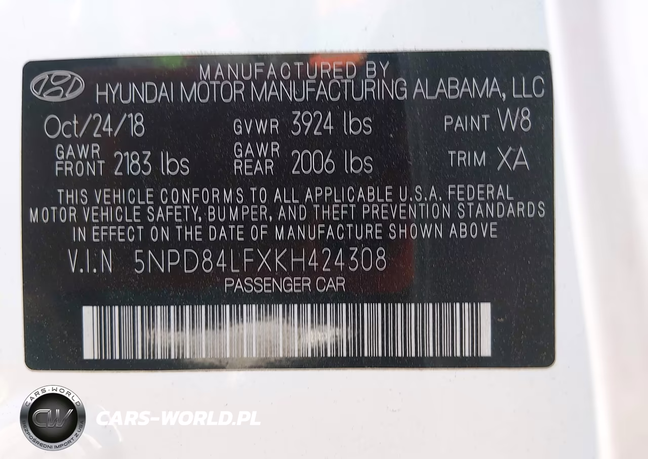 2019 Hyundai Elantra Sel VIN:5NPD84LFXKH424308 - 9
