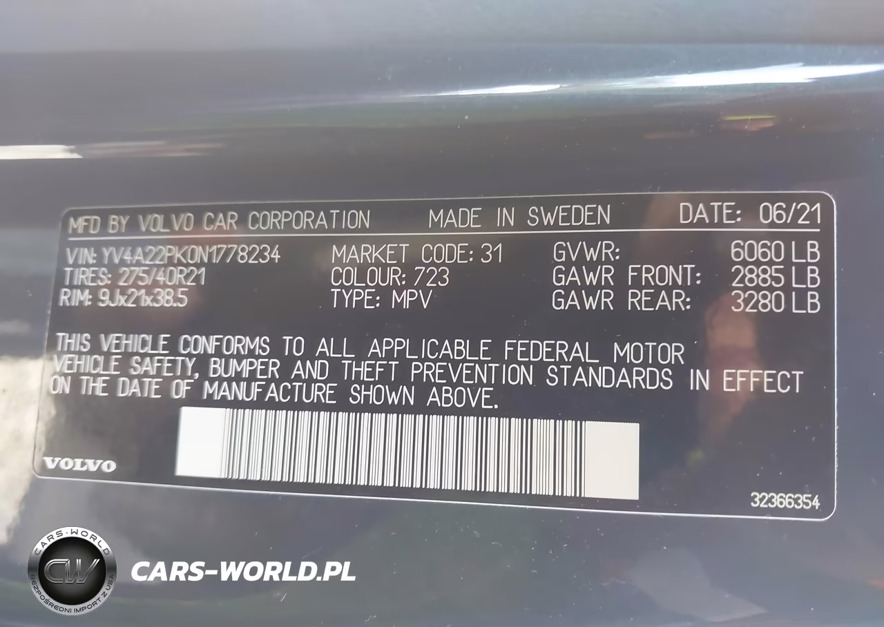 2022 Volvo Xc90 T6 Momentum 7 Passenger VIN:YV4A22PK0N1778234 - 9