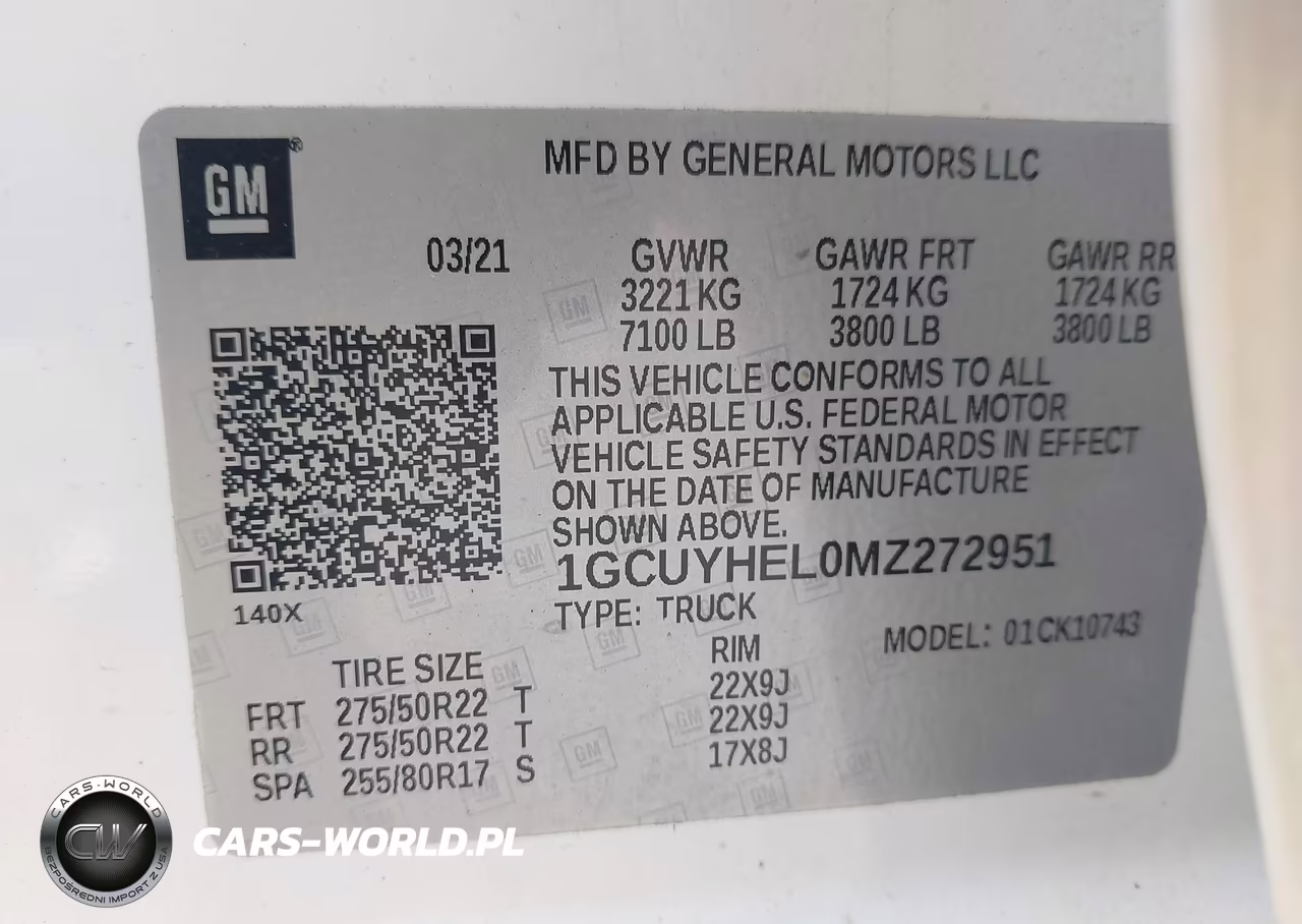 2021 Chevrolet Silverado 1500 4Wd Standard Bed High Country VIN:1GCUYHEL0MZ272951 - 9