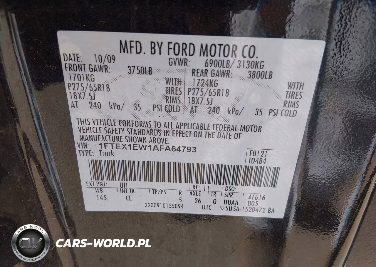 2010 Ford F-150 Stx-Xl VIN:1FTEX1EW1AFA64793 - 9
