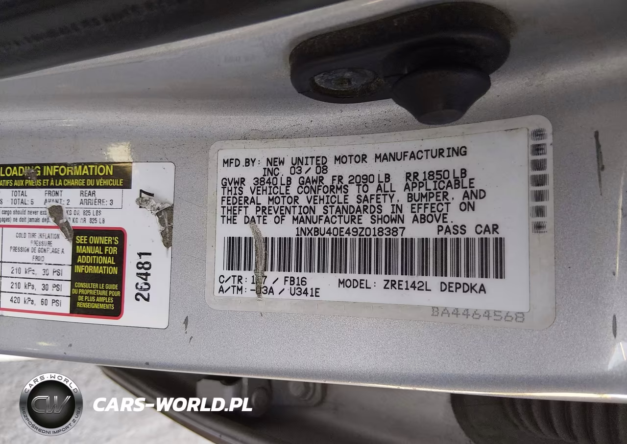 2009 Toyota Corolla Le VIN:1NXBU40E49Z018387 - 9