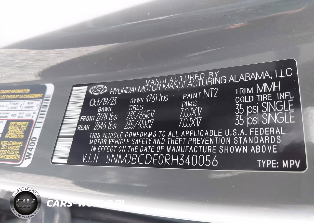 2024 Hyundai Tucson Sel VIN:5NMJBCDE0RH340056 - 9