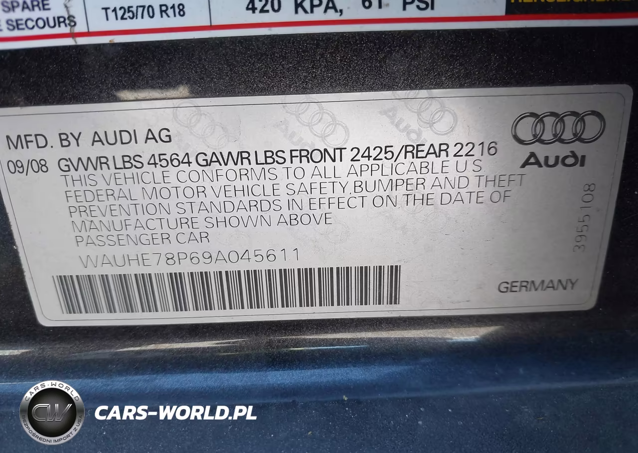 2009 Audi A3 2.0T VIN:WAUHE78P69A045611 - 9