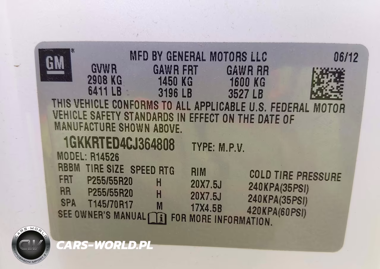 2012 GMC Acadia Denali VIN:1GKKRTED4CJ364808 - 9