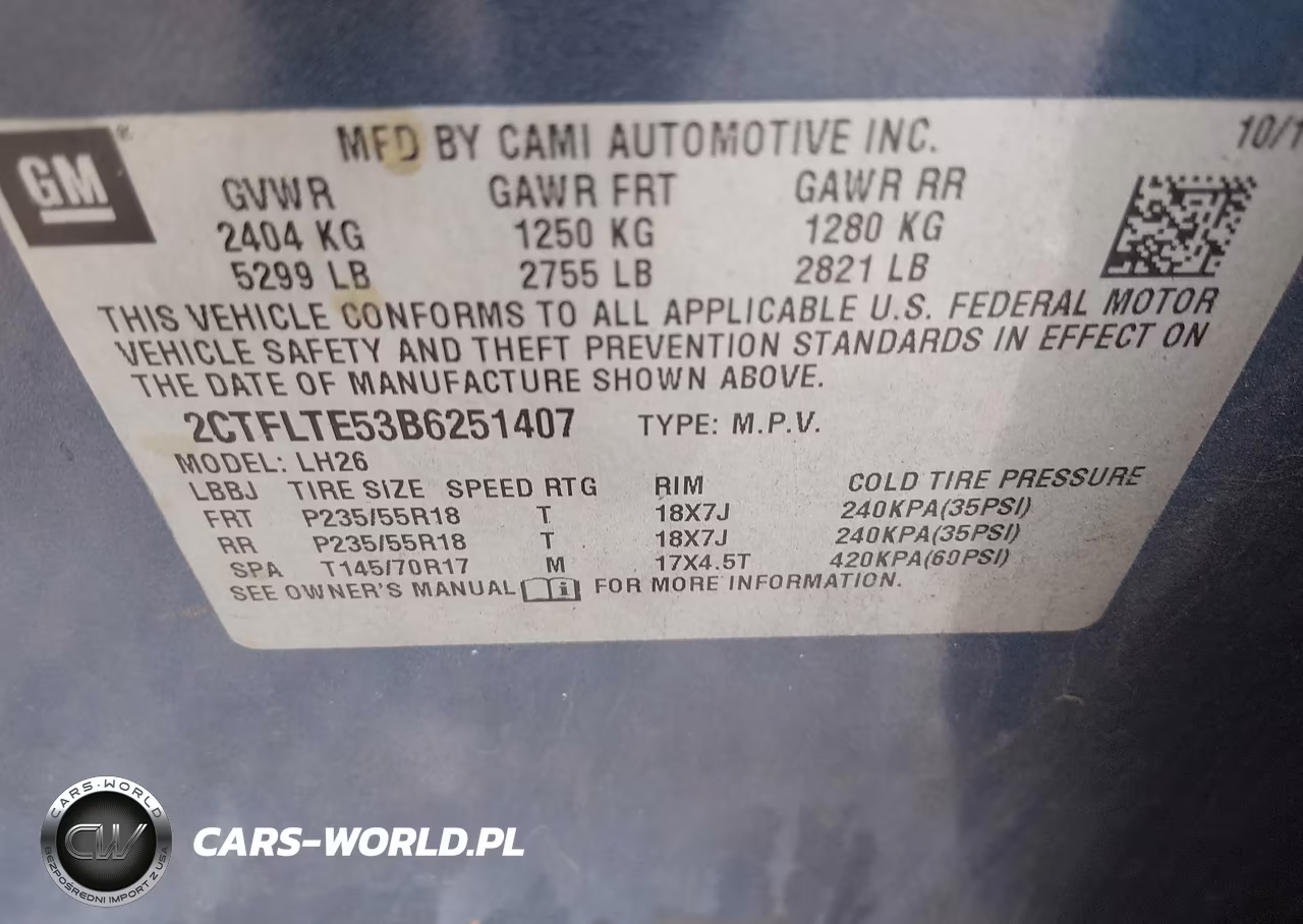 2011 GMC Terrain Sle-2 VIN:2CTFLTE53B6251407 - 9