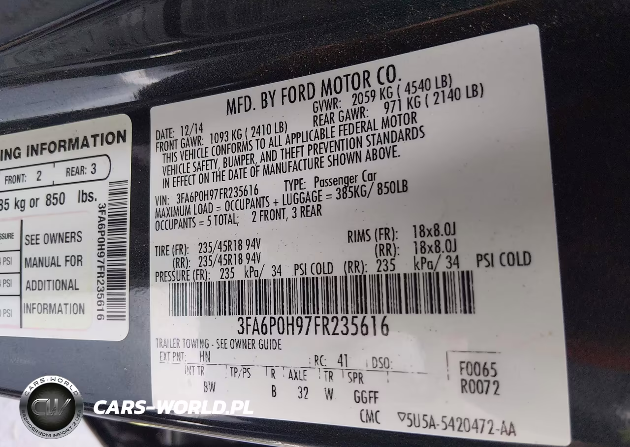 2015 Ford Fusion Se VIN:3FA6P0H97FR235616 - 9