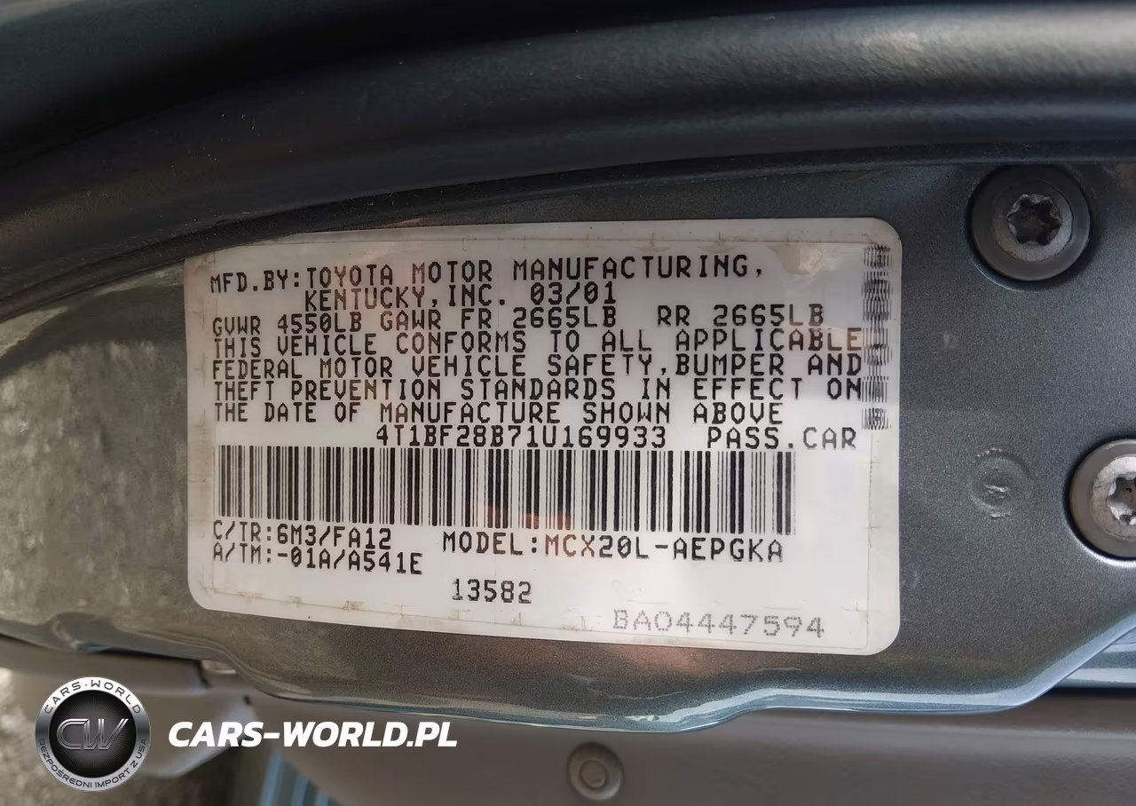 2001 Toyota Avalon Xls VIN:4T1BF28B71U169933 - 9