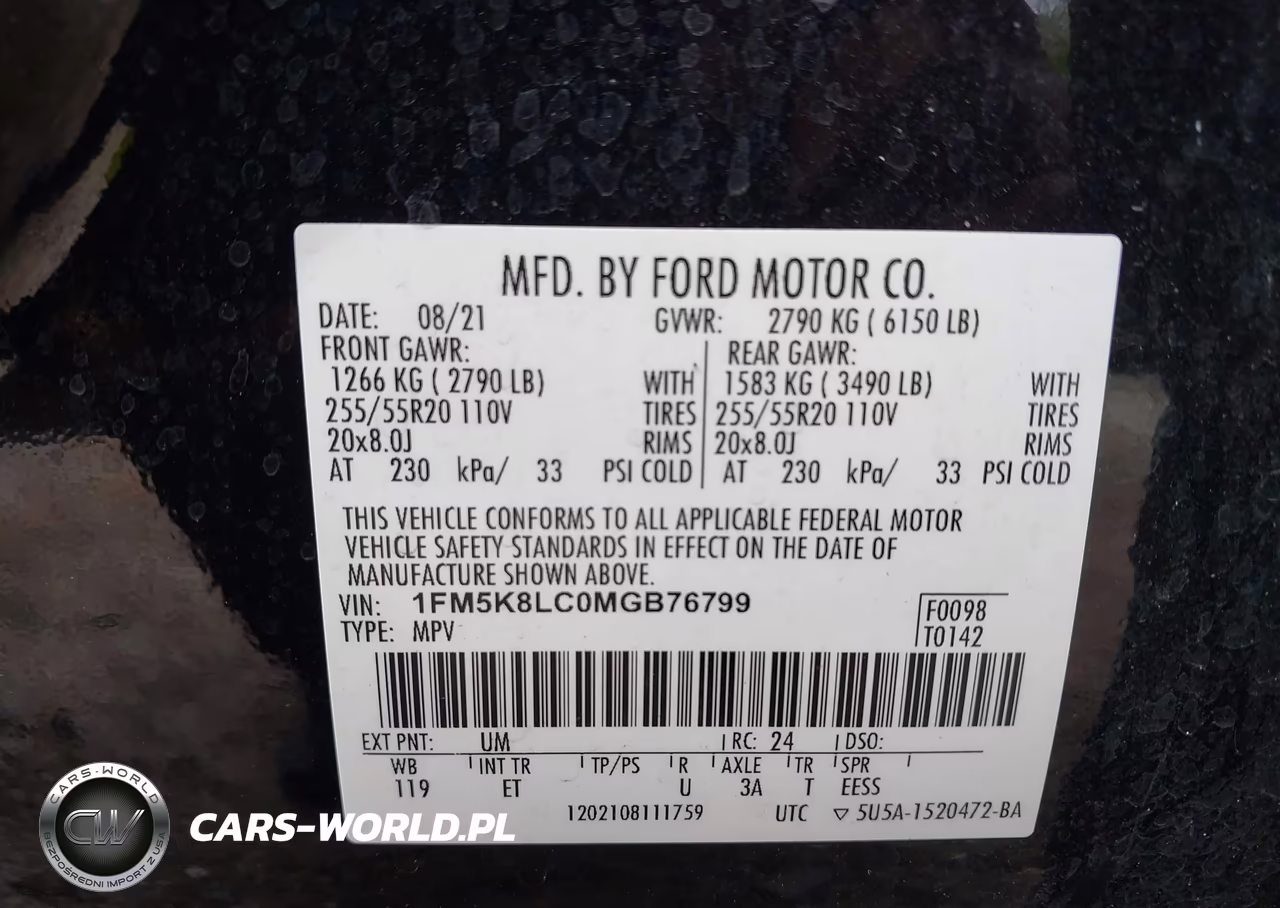 2021 Ford Explorer King Ranch VIN:1FM5K8LC0MGB76799 - 9