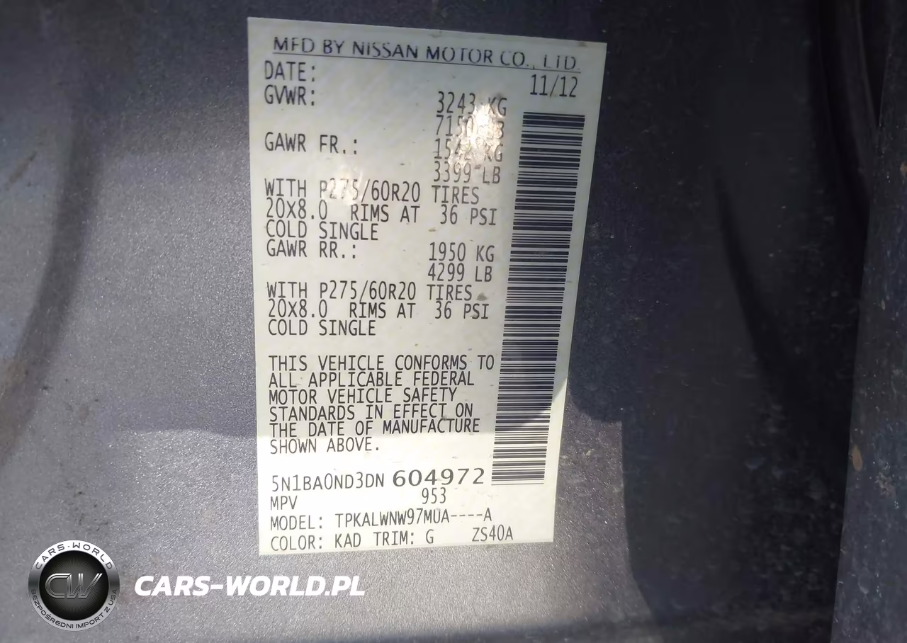 2013 Nissan Armada Platinum VIN:5N1BA0ND3DN604972 - 9