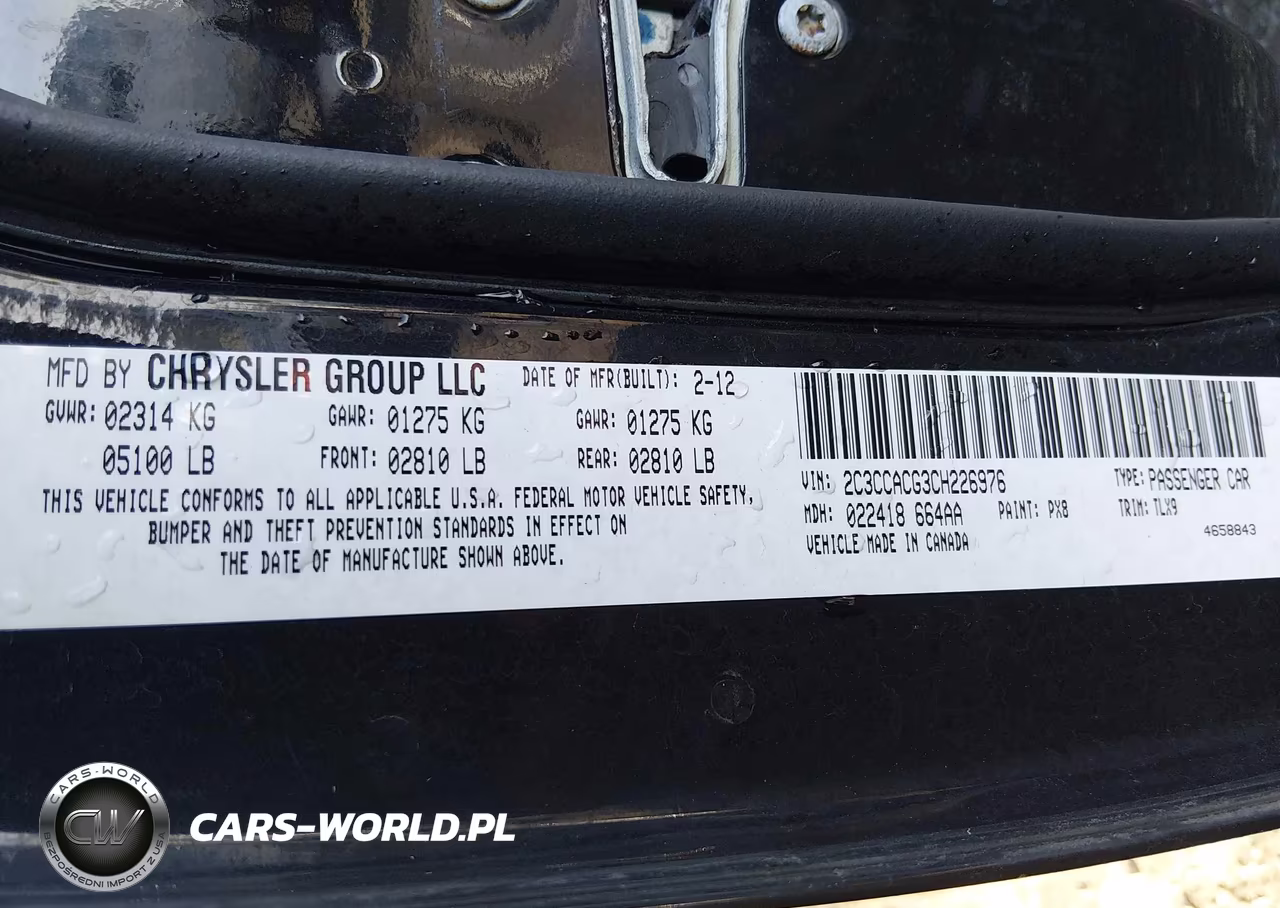 2012 Chrysler 300 Limited VIN:2C3CCACG3CH226976 - 9
