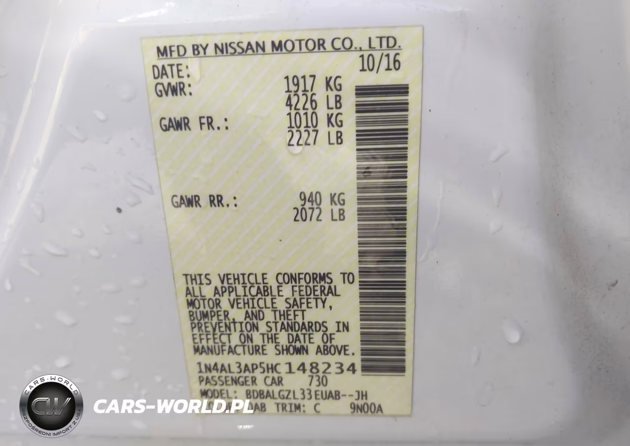 2017 Nissan Altima 2.5 S VIN:1N4AL3AP5HC148234 - 9