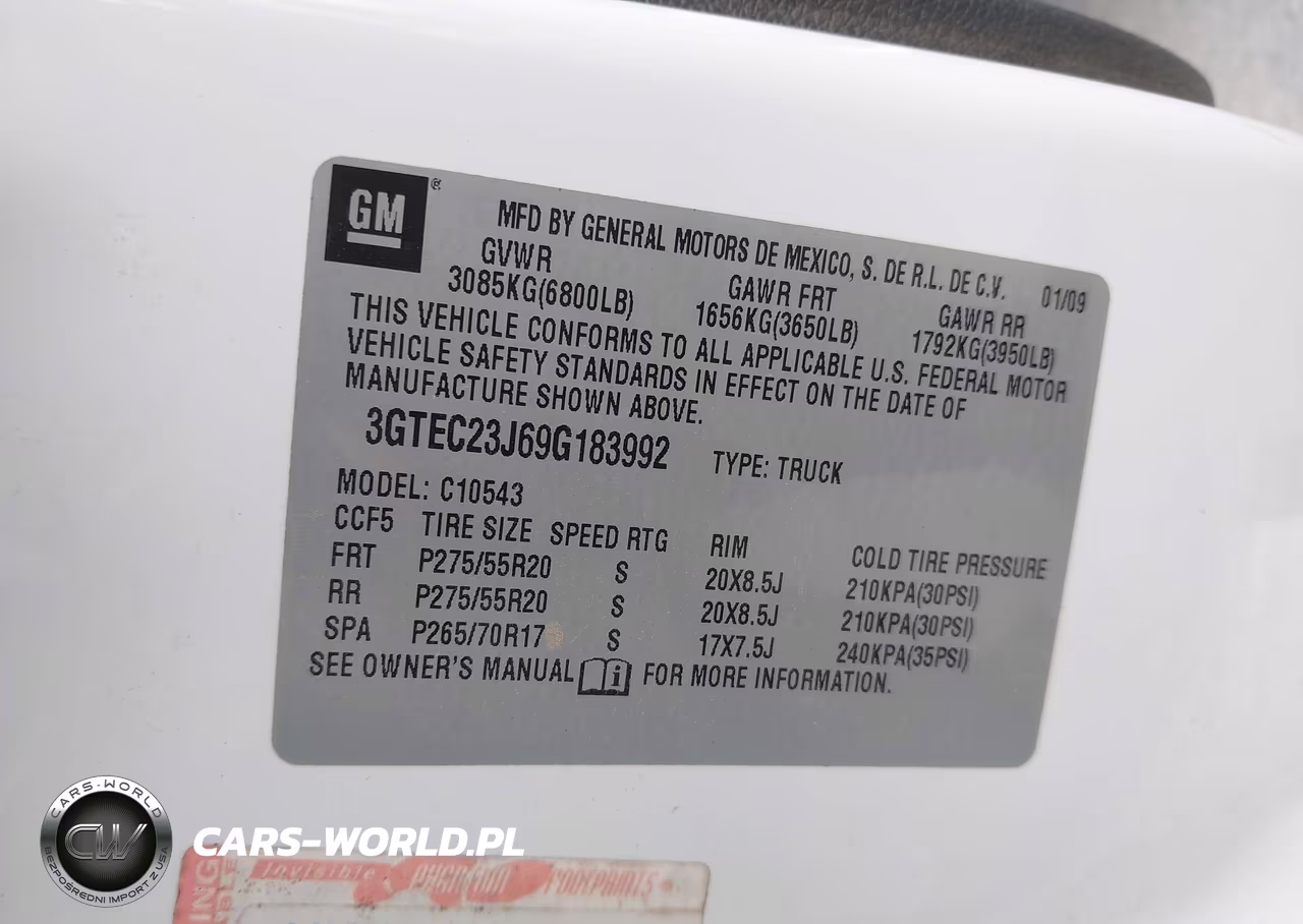 2009 GMC Sierra 1500 Sle VIN:3GTEC23J69G183992 - 9