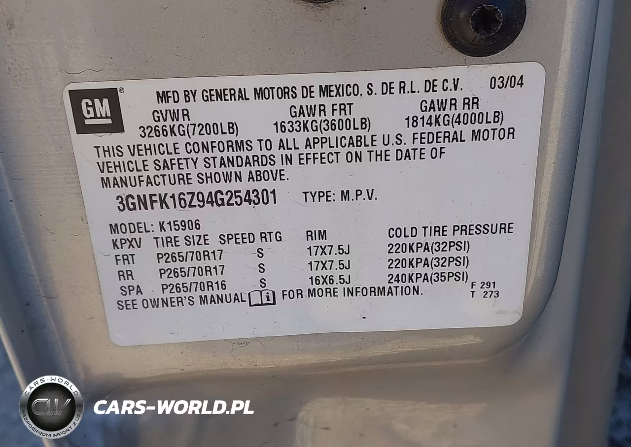 2004 Chevrolet Suburban 1500 Lt VIN:3GNFK16Z94G254301 - 9