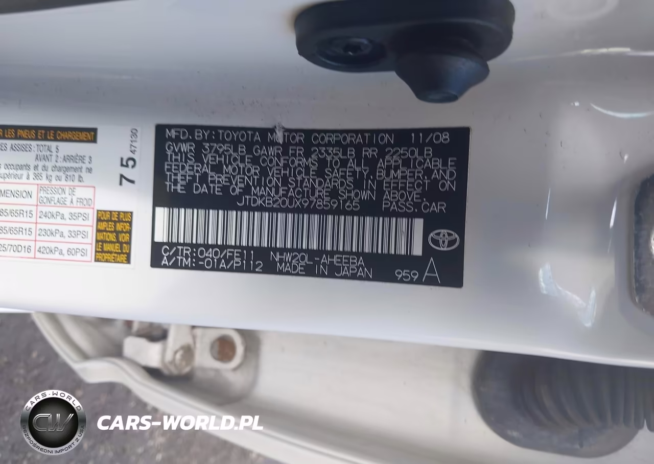 2009 Toyota Prius VIN:JTDKB20UX97859165 - 9