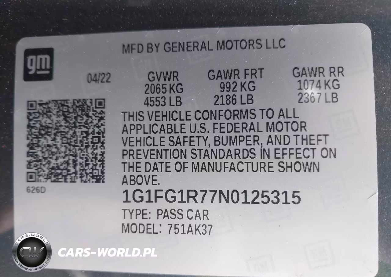2022 Chevrolet Camaro Rwd 2Ss VIN:1G1FG1R77N0125315 - 9
