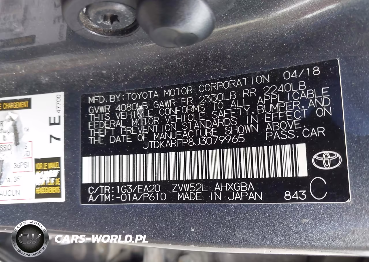 2018 Toyota Prius Prime Advanced VIN:JTDKARFP8J3079965 - 9