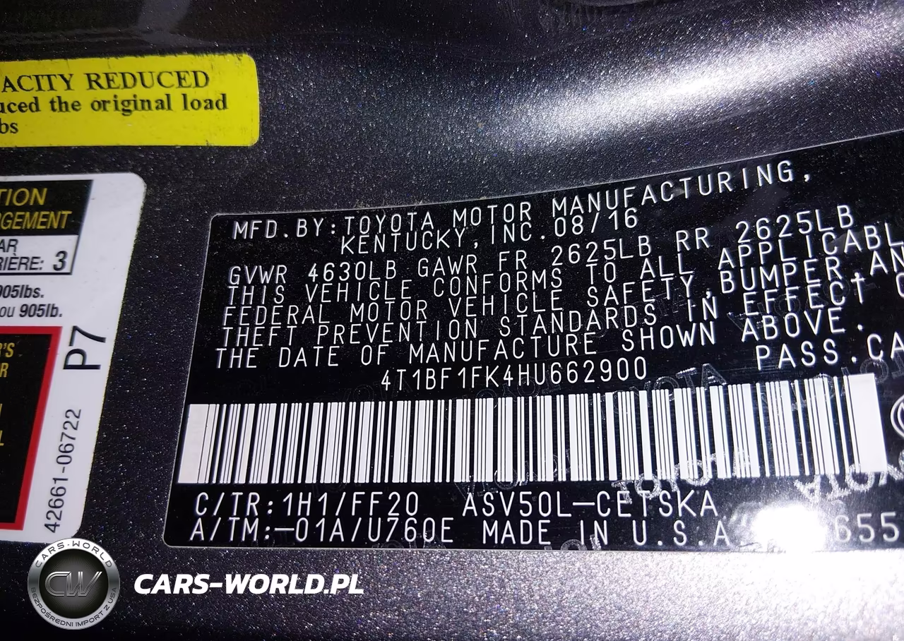 2017 Toyota Camry Se VIN:4T1BF1FK4HU662900 - 9