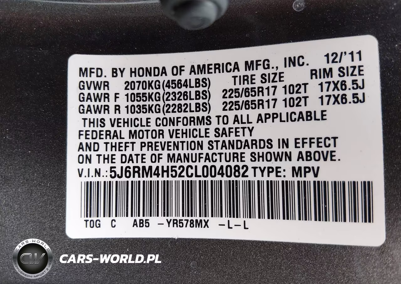 2012 Honda Cr-V Ex VIN:5J6RM4H52CL004082 - 9